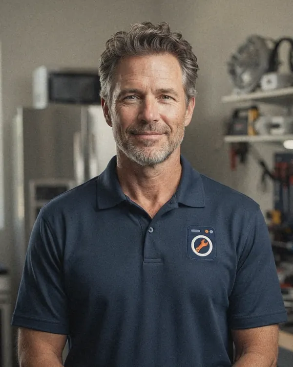 Robert Hayes, founder and master technician of Visalia Appliance Repair Pros, in the company repair workshop